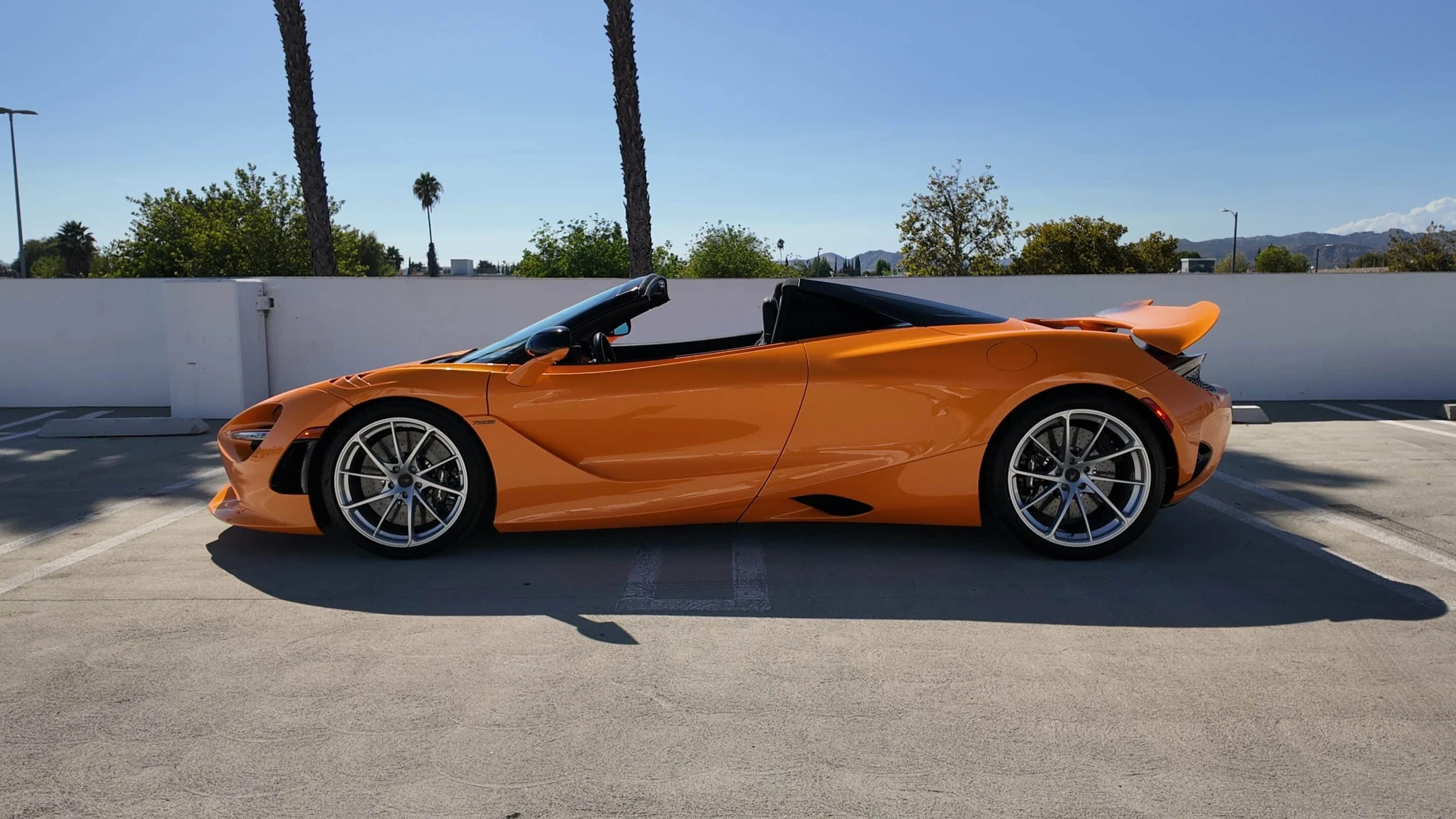 Open-top supercar photographed in Miami
